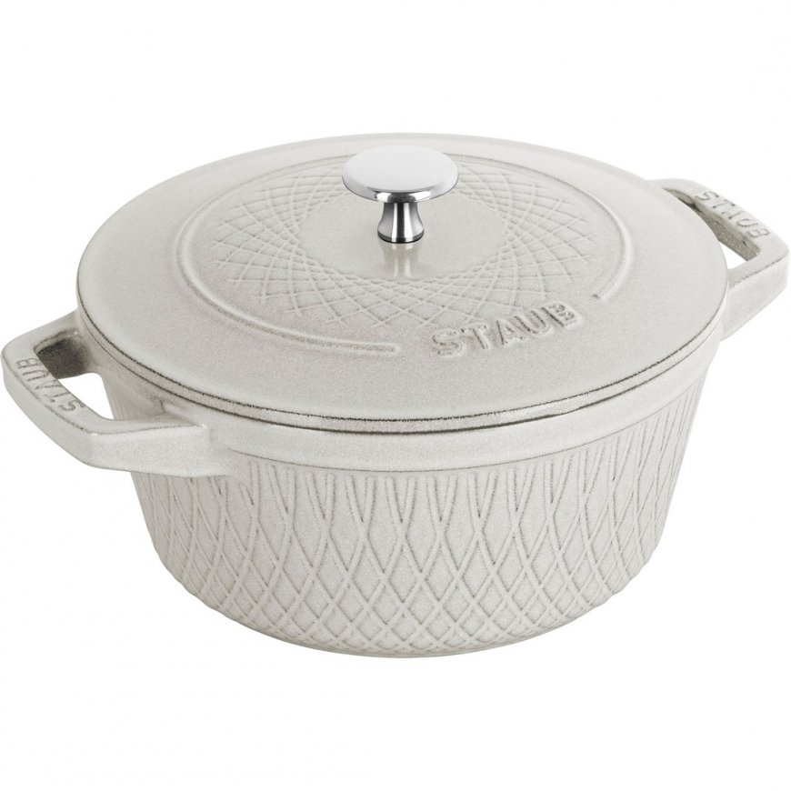 Staub apaļais čuguna pods - 4 l, baltā trifele