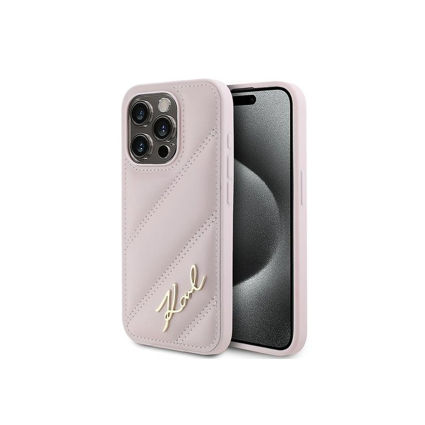 Karl Lagerfeld KLHCP15XPQDSMGP iPhone 15 Pro Max 6.7" różowy|pin
