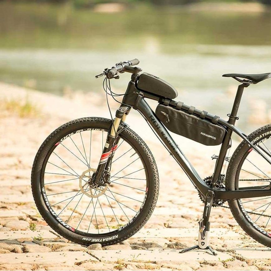 Rockbros AS-019-1 dviračio rėmo krepšys vandeniui atsparus 1,6 l - juodas – 5