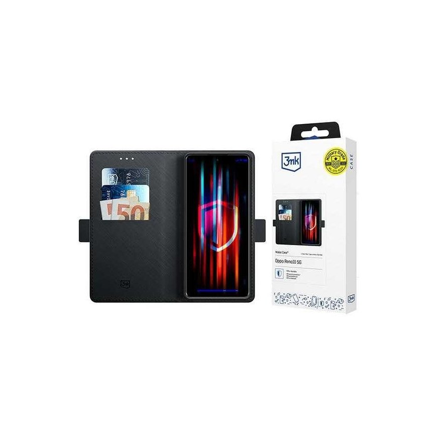 3MK Wallet Case Oppo Reno10 5G black/black