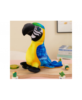 Lean Toys Pliušinis Geltona Parrot talismanas 20 cm