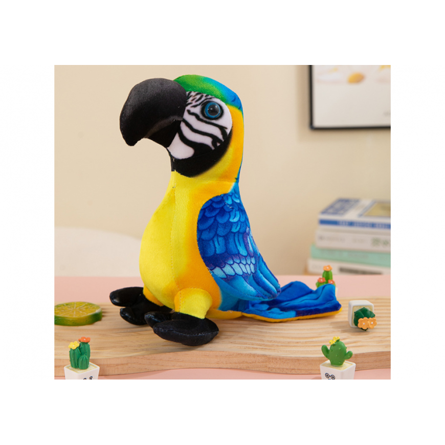 Lean Toys Plush Yellow Parrot mascot 20 cm