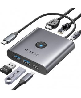 HUB Tech-Protect V4 6in1 USB-C - USB-A 3.0 | USB-A 2.0 | USB-C |