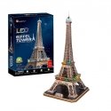 CubicFun Eiffel Tower LED 3D puzle 84 pcs Ēkas CubicFun Eiffel Tower LED 3D puzle 84 pcs Ēkas