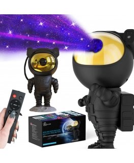Starry Sky Projector Galaxy Projector Black | Night lamp, projector | for children, in the shape of an astronaut