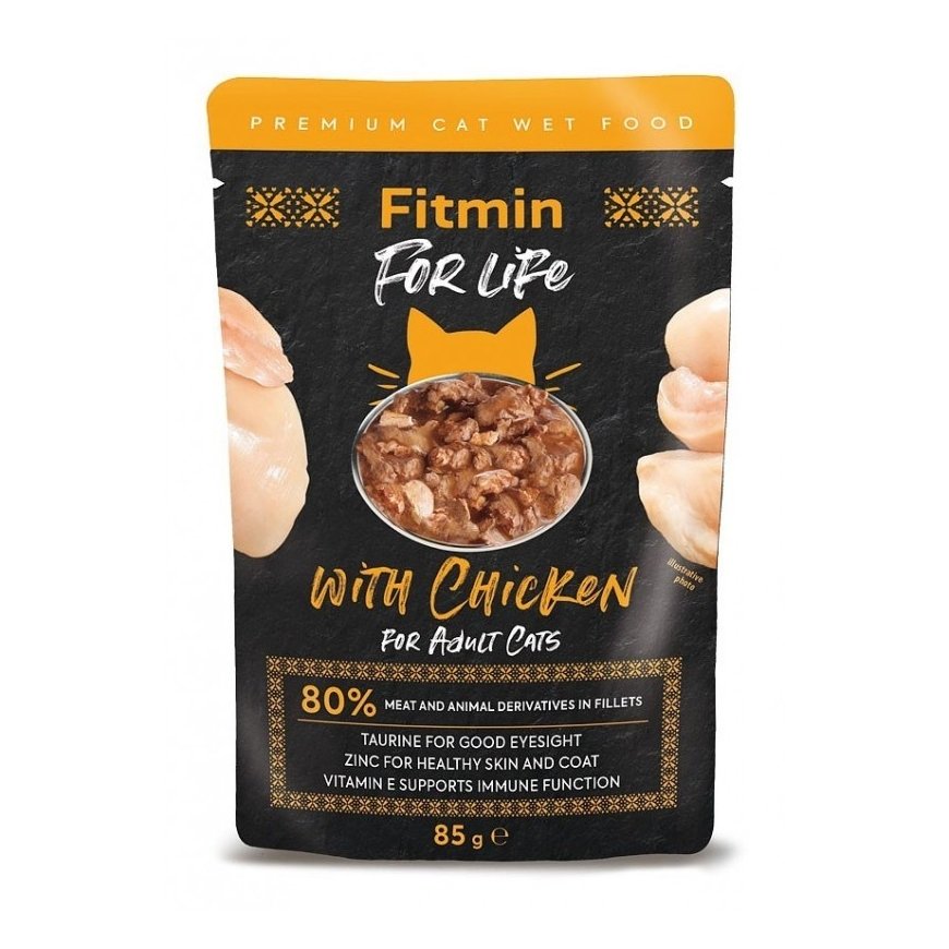 FITMIN for life Adult Chicken - wet cat food - 85g