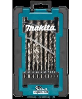 Drill Makita D-67555 Drill set 25 pcs. (1-13mm) for metal HSS-G