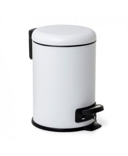 Pedal Bucket 3L Nordic stainless steel|white
