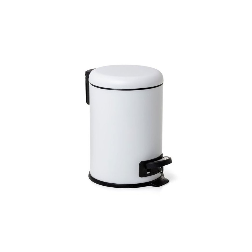 Pedal Bucket 3L Nordic stainless steel|white