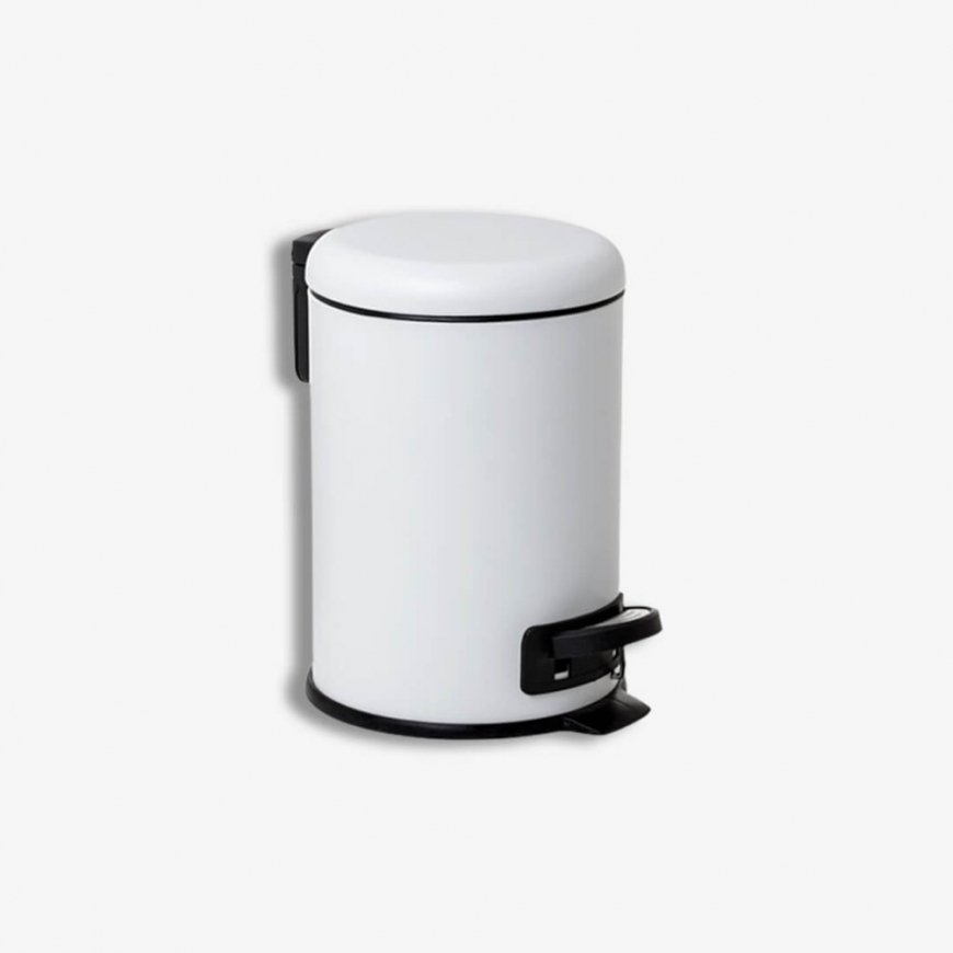 Pedal Bucket 3L Nordic stainless steel|white – 2