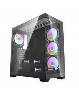 Darkflash DS900 computer case (black) + 7 ARGB fans
