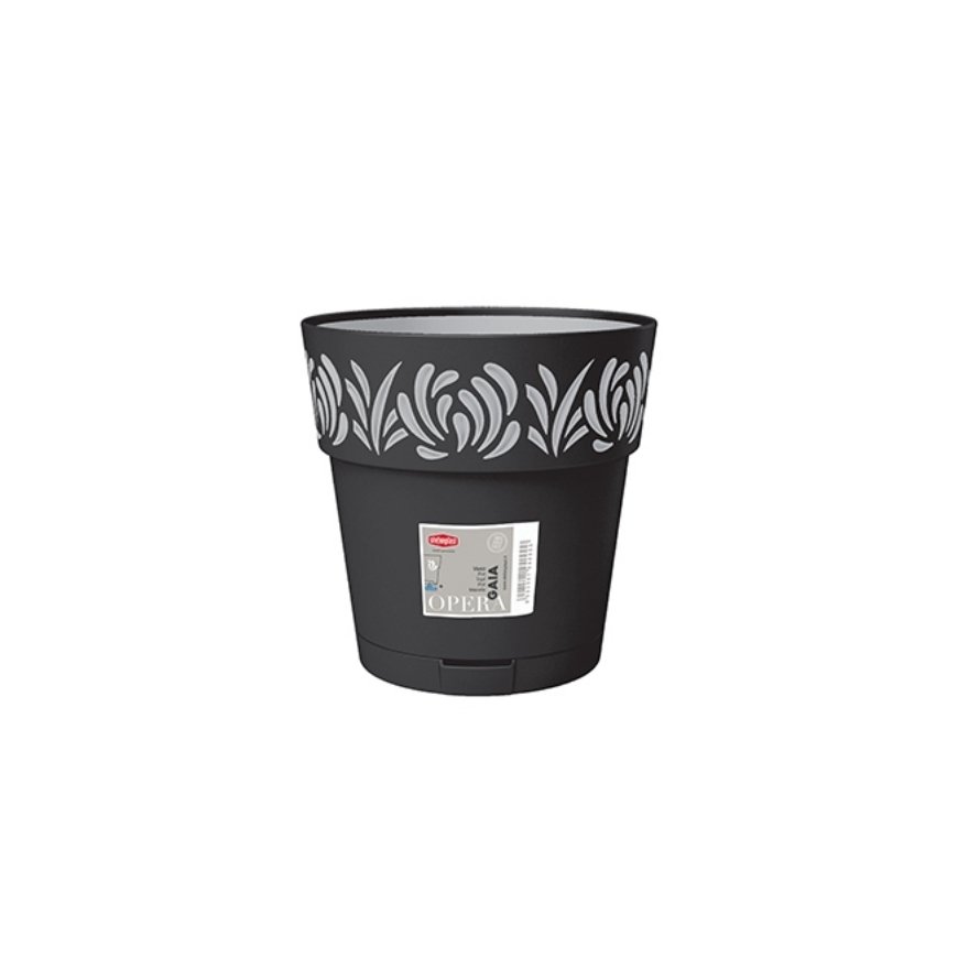 Flower pot with tray Gaia Ø20x19cm white – 2