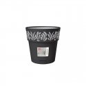 Flower pot with tray Gaia Ø20x19cm white