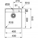 Stainless steel sink Franke Maris, MRX 210-40 TL Stainless steel sink Franke Maris, MRX 210-40 TL