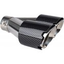Exhaust Muffler Tip Stainless Steel Dual Carbon Amio-04070