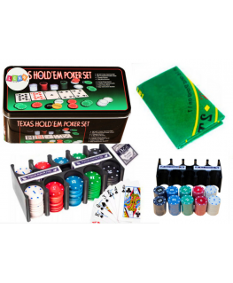 Lean Toys Poker Game Set 2 Decks of Cards Chips Game Board