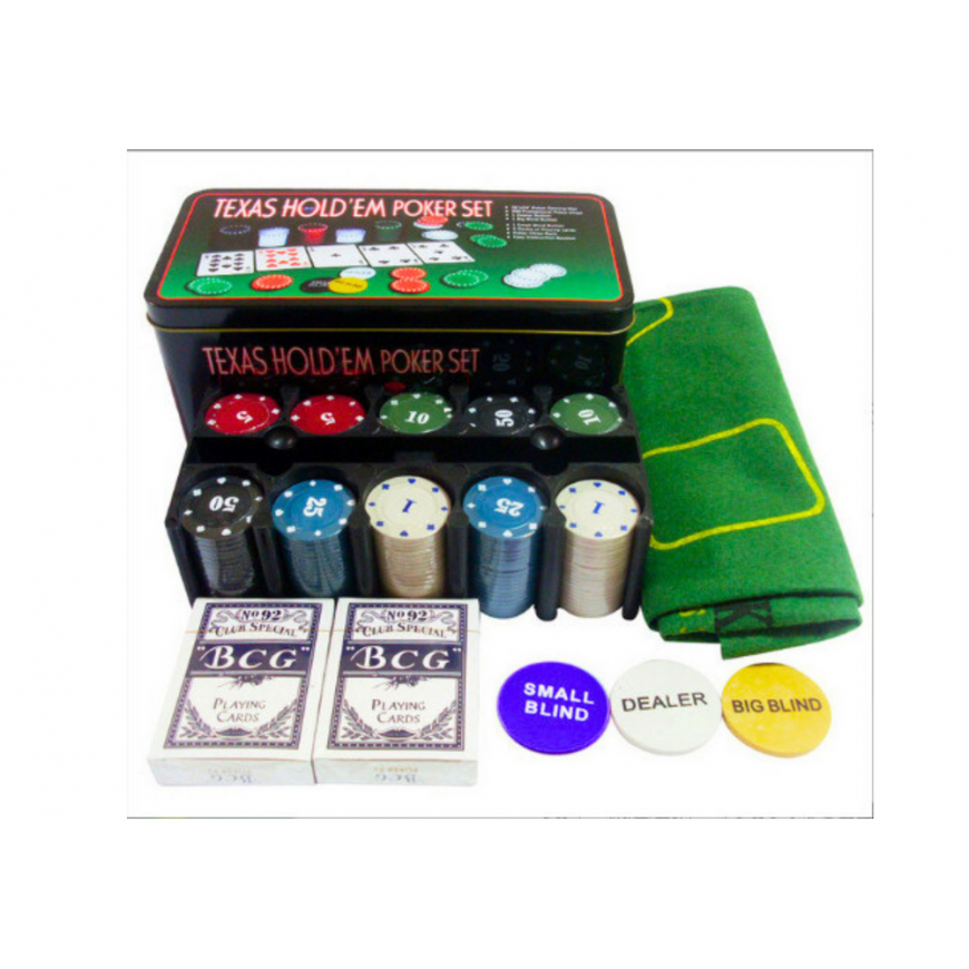 Lean Toys Poker Game Set 2 Decks of Cards Chips Game Board – 3
