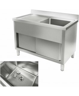 Royal Catering Stainless steel kitchen sink, width 120 cm