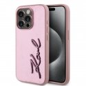 Karl Lagerfeld Wrinkled PU Signature Logo Case for iPhone 15 Pro
