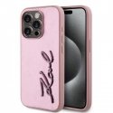 Karl Lagerfeld Wrinkled PU Signature Logo Case for iPhone 15 Pro
