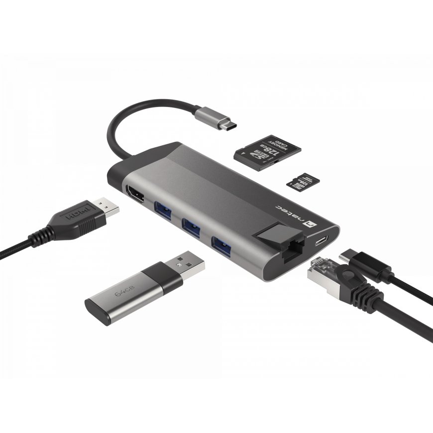 NATEC Fowler Plus USB Type-C musta, Harmaa – 2