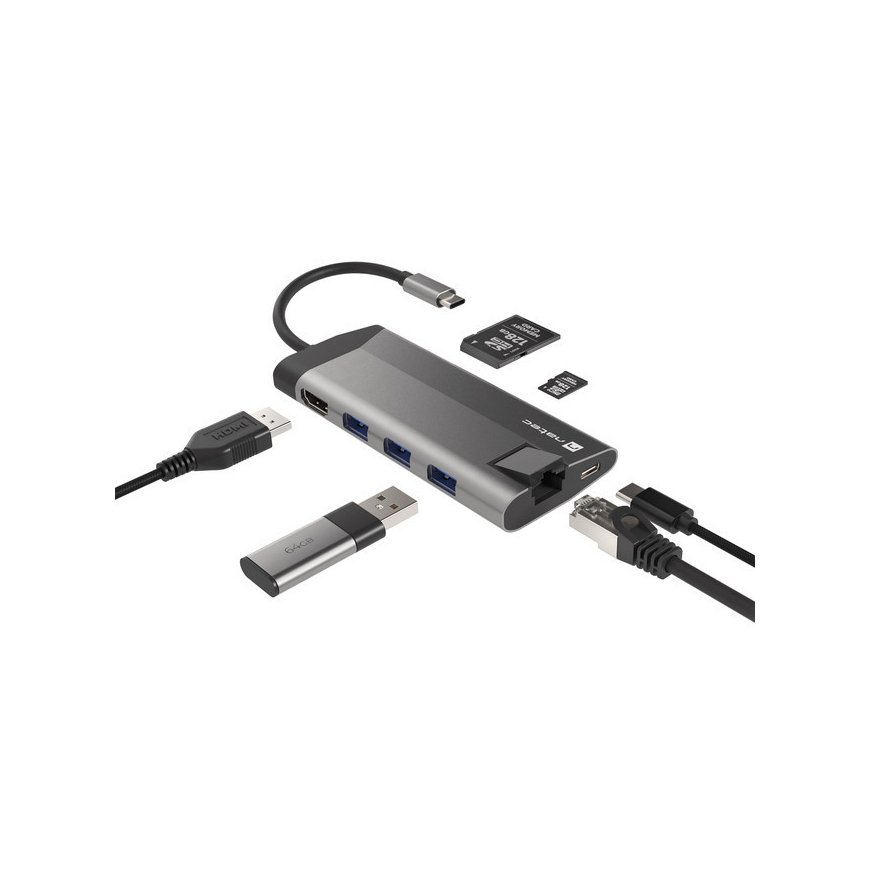 NATEC Fowler Plus USB Type-C musta, Harmaa – 5
