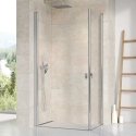 Rectangular shower cubicle wall Ravak Chrome, CRV1-100, glossy+transparent glass Rectangular shower cubicle wall Ravak Chrome, CRV1-100, glossy+transparent glass