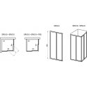 Rectangular shower wall Ravak Supernova, SRV2-90 195 S, satin+glass Grape Rectangular shower wall Ravak Supernova, SRV2-90 195 S, satin+glass Grape