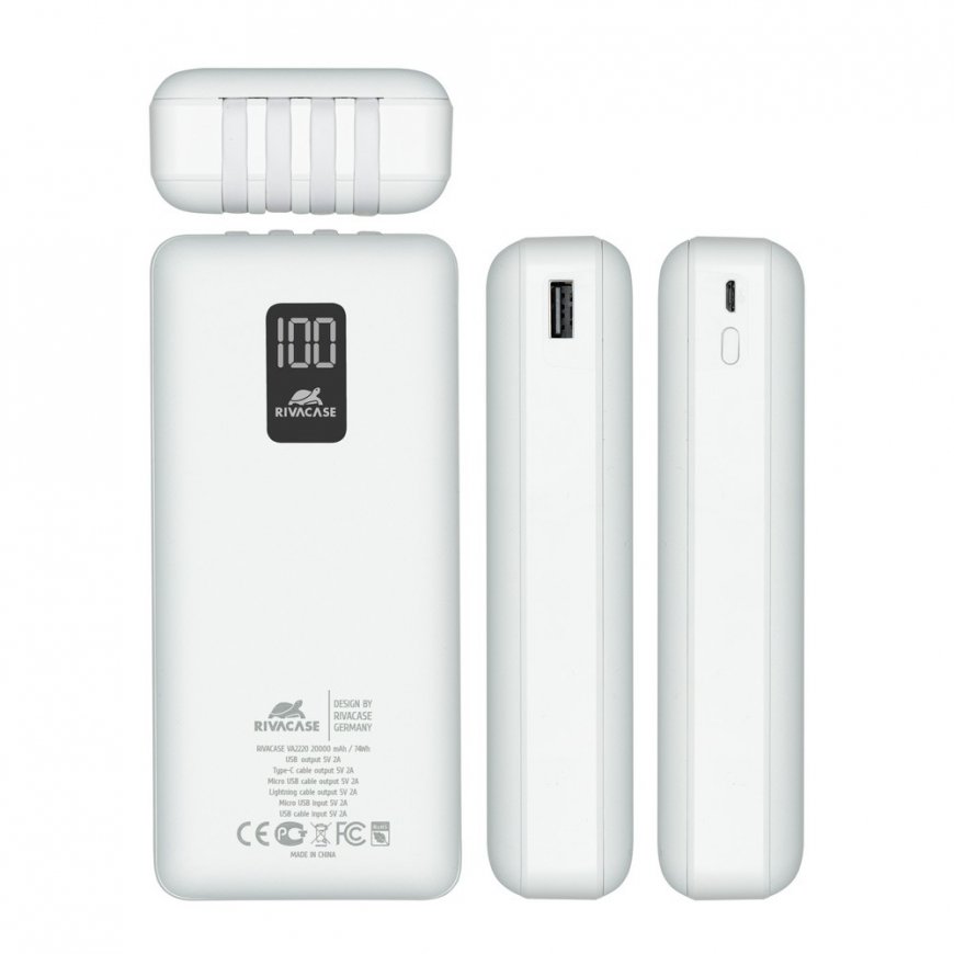 Rivacase VA2220 внешний аккумулятор Литий-полимерная (LiPo) 20000 mAh Белый – 4