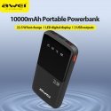 AWEI PowerBank P10K 10000 mAh 22.5W czarny|black AWEI PowerBank P10K 10000 mAh 22.5W czarny|black