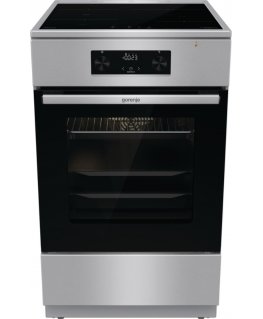 Gorenje 740742 cooker Freestanding cooker Electric Zone induction hob Black, Stainless steel A