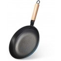 Fissman Frying pan SEAGREEN 24x4.5cm with wooden handle (enameled cast iron)