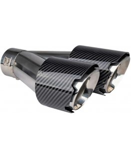 Exhaust Muffler Tip Stainless Steel Dual Carbon Amio-04069