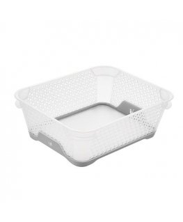Mini basket A6 with anti-slip Jonas 20x16x7cm transparent|grey