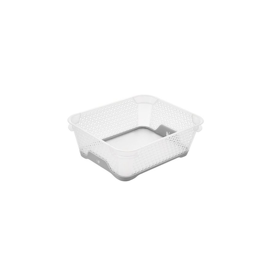 Mini basket A6 with anti-slip Jonas 20x16x7cm transparent|grey