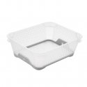 Mini basket A6 with anti-slip Jonas 20x16x7cm transparent|grey Mini basket A6 with anti-slip Jonas 20x16x7cm transparent|grey