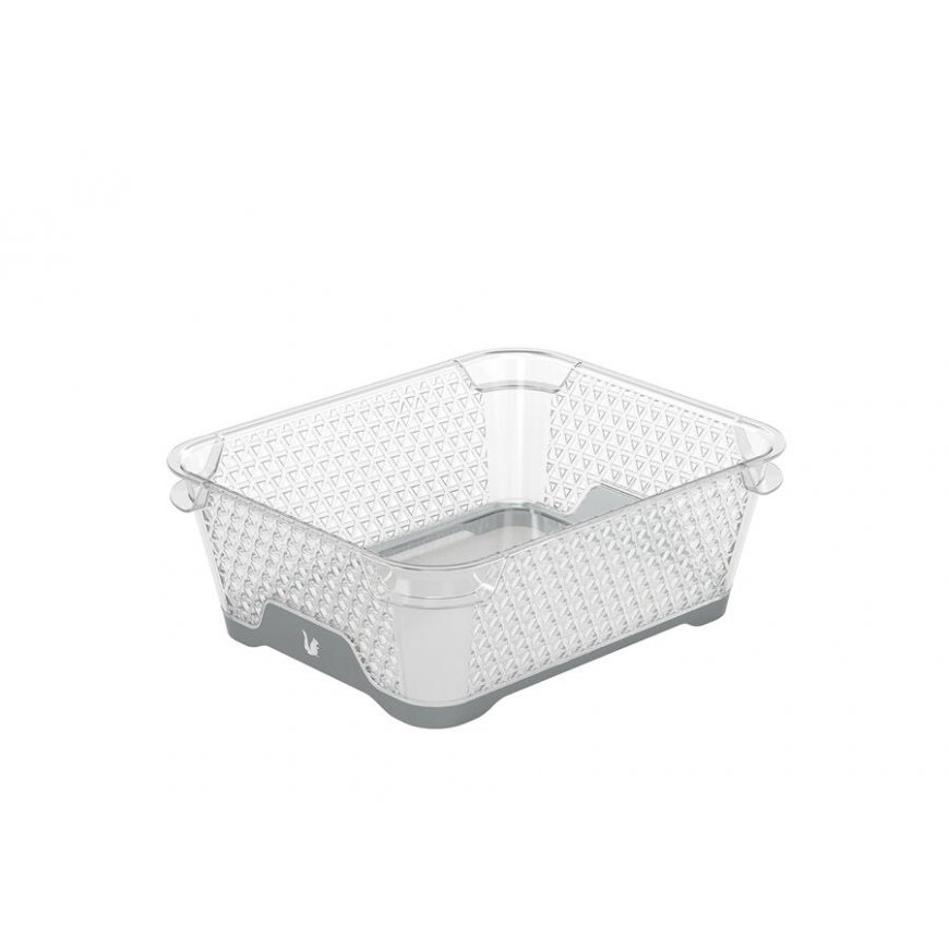 Mini basket A6 with anti-slip Jonas 20x16x7cm transparent|grey – 2
