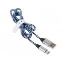 Tracer TRAKBK46266 USB kabelis USB 2.0 1 m USB C USB A Melns, Zils, Sudrabs