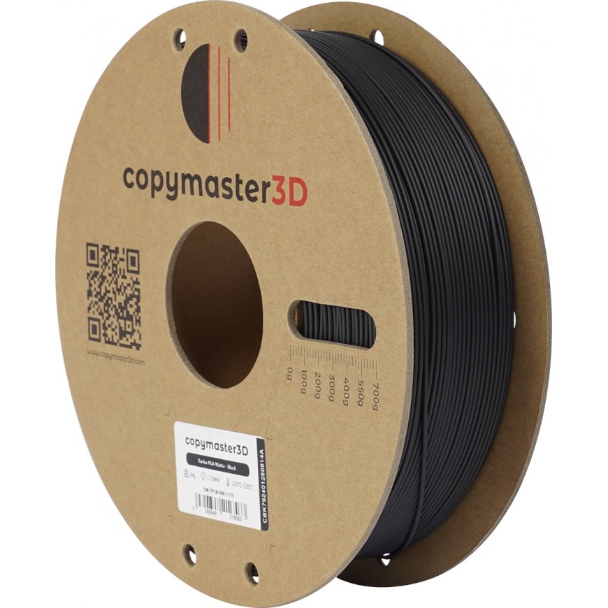Copymaster3D Turbo PLA Matte filament for 3D printer, 1.75 mm, matte black – 3