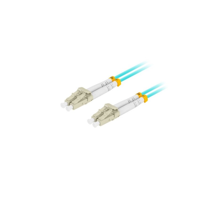 Patchcord mm lc/upc-lc/upc duplex 3.0mm om3 50/125 0.5m aqua