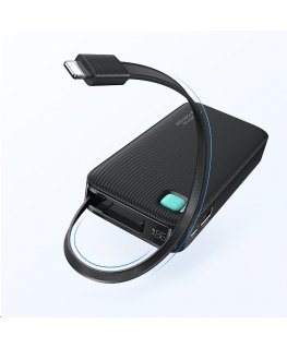USAMS Powerbank ze zwijanym kablem Retractable Lightning 10000 m