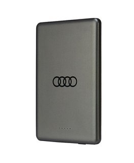 Audi Powerbank indukcyjny 15W 5000mAh szary|grey Big Logo MagSaf