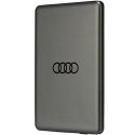 Audi Powerbank indukcyjny 15W 5000mAh szary|grey Big Logo MagSaf