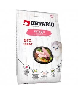 Dry food for kittens - Ontario Cat Kitten Chicken, 2 kg