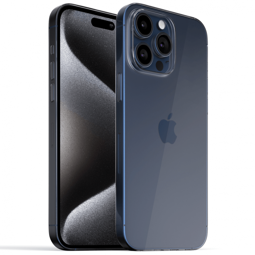 "Ultra Thin Silicone Case iPhone 15 Pro Max" Transparent