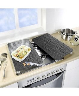Szklane płyty ochronne SLATE XL na kuchenkę – 2 sztuki, WENKO