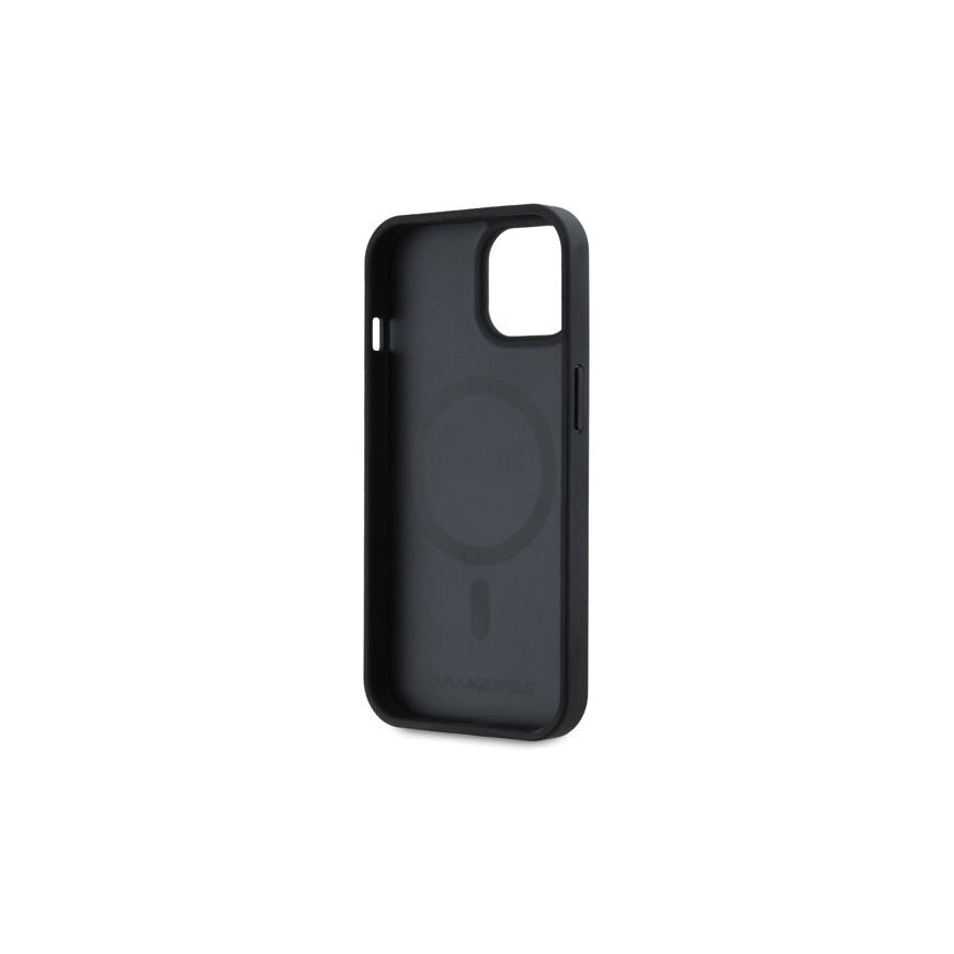 Karl Lagerfeld PU Karl Heads Pattern MagSafe Case for iPhone 15