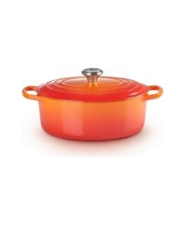 Pot 5.8L PYREX oval cast iron 33cm|red