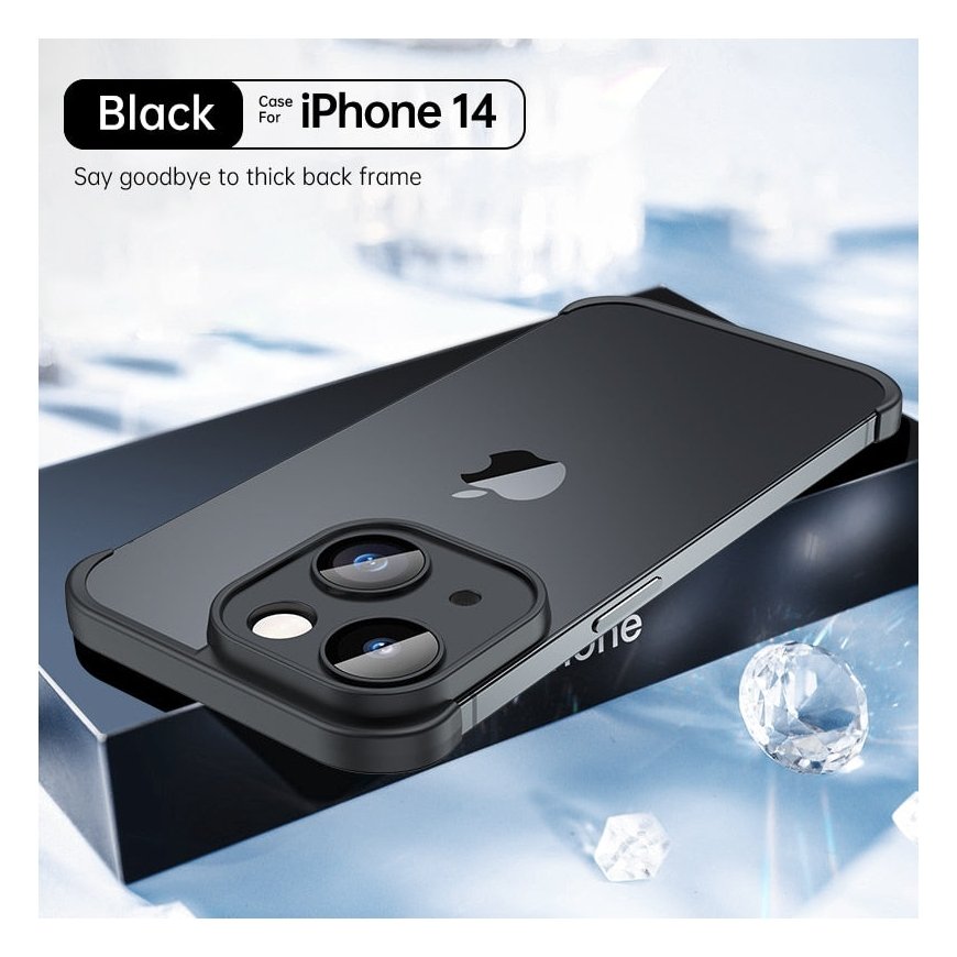 "Soft Silicone Case iPhone 14" Black – 2