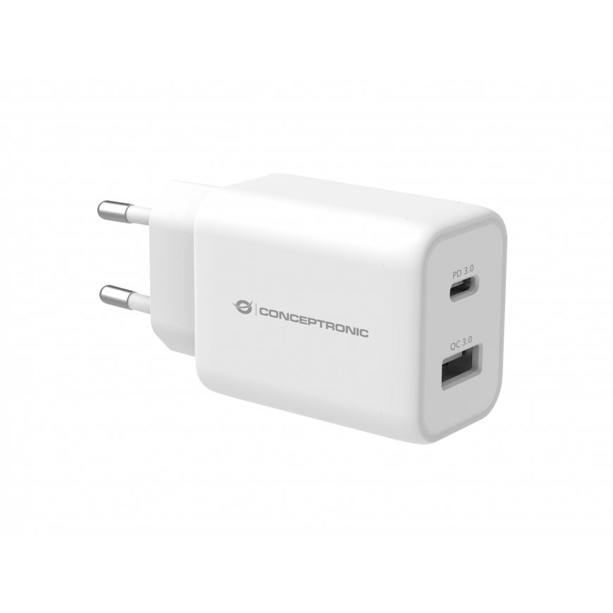 Conceptronic ALTHEA 2-Port 33W USB PD PPS Charger, QC 3.0